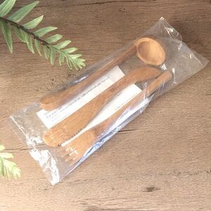 New Pampered Chef Bamboo Serving Set 3 Pieces